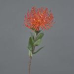 Kunst Nadelkissen Protea BAILY, orange, 55cm, Ø10cm