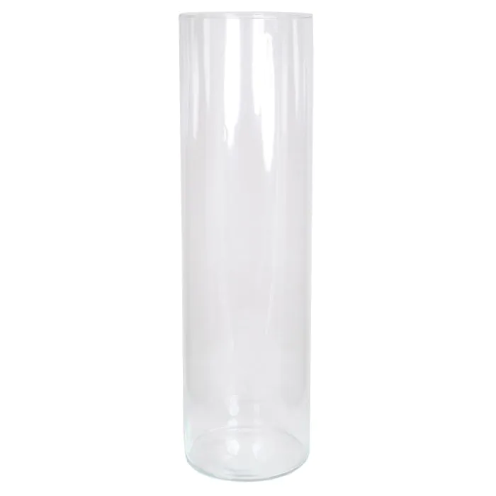 Boden Vase Zylinder SANYA OCEAN aus Glas, klar, 70cm, Ø19,5cm