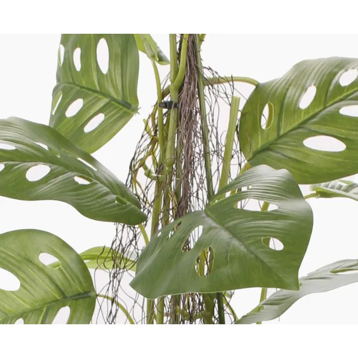 Fake Pflanze Philodendron monstera adansonii BRINOL, Dekotopf, Luftwurzeln,  80cm