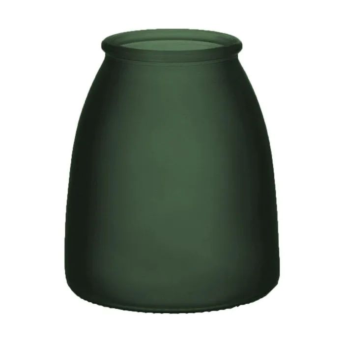 Kleine Tisch Vase EMORY aus Glas, dunkelgrün-matt, 15cm, Ø13cm