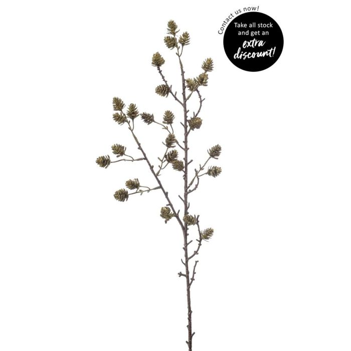 Deko Zweig Pinie ALVERIC mit Zapfen, grün, 85cm