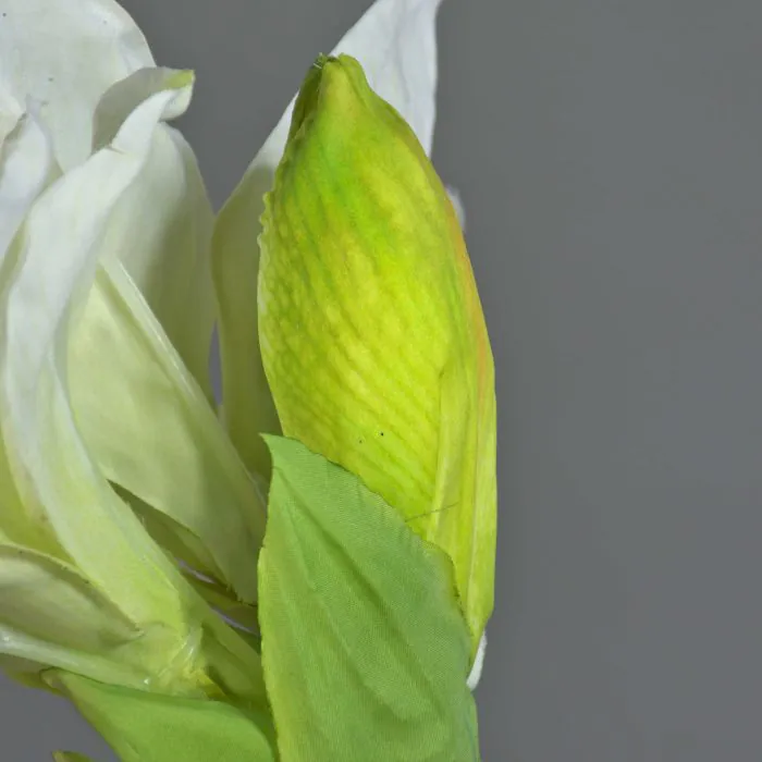 Knstliche Amaryllis NARWELA, wei-grn, 70cm, 10-13cm