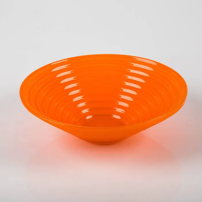 Obst Schale SELMA aus Glas, orange, 7cm, Ø23cm
