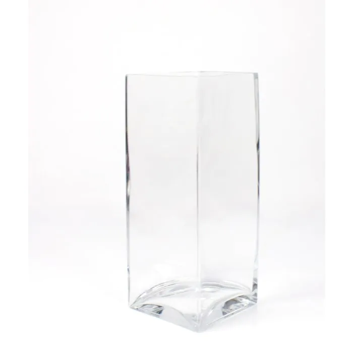 Blumenvase JACK EARTH aus Glas, klar, 14x14x35cm