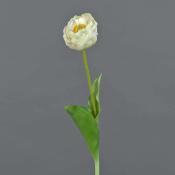 Plastikblume Tulpe LURANA, weiß, 55cm, Ø7cm