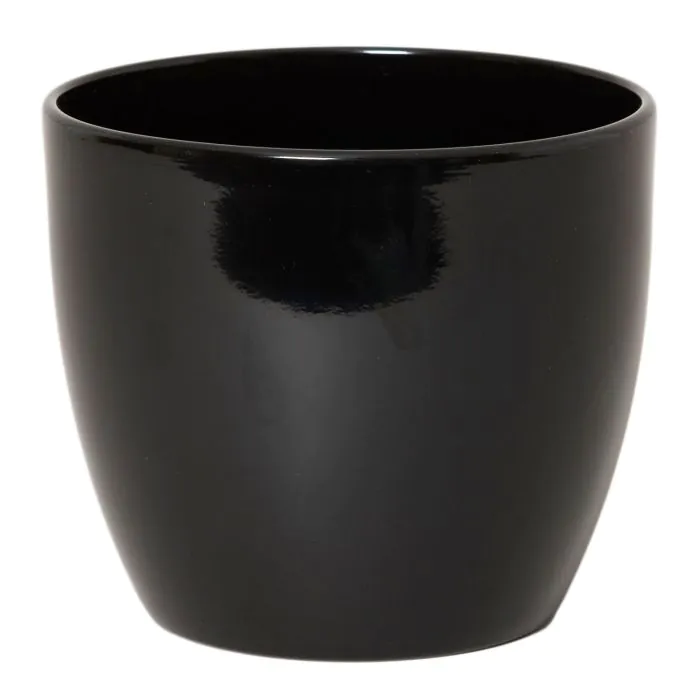 Übertopf TEHERAN BASAR, Keramik, schwarz, 33,5cm, Ø40cm