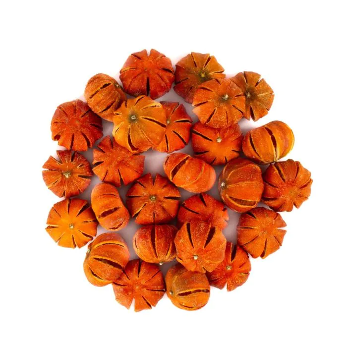 Deko Trockenfrüchte Mandarinen NIARATU, eingeschnitten, orange, Ø4-5cm, 250g