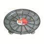 Runder Blumentopf Untersetzer DUNIK aus Kunststoff, outdoor, Rollen, grau, 10cm, Ø36cm