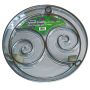 Runder Blumentopf Untersetzer DUNIK aus Kunststoff, outdoor, Motiv, Rollen, grau, 9cm, Ø32cm