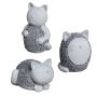 Tierfigur Katze KAILUA, 31 Stück, Zement, outdoor, grau, 20x18x25cm, 21x19x34cm