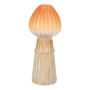 Pilz Vase RADOMILA, Keramik, Rillen, orange-beige, 18cm, Ø7,4cm
