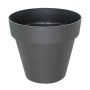 Runder Pflanztopf VINAYA aus Kunststoff, mit Löchern, anthrazit, 22,5cm, Ø25cm