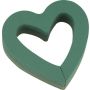 OASIS® Nasssteckschaum Herz offen, Hochzeitsdeko, Foam Frames Hartschaumboden, grün, 25x24x6cm