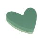 OASIS® Nasssteckmasse Herz, Hochzeitsdeko, Foam Frames Hartschaumboden, grün, 25x24x6cm