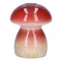 Pilz Blumenvase REFELINDE, Keramik, rot-beige, 12cm, Ø9,5cm