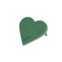 OASIS® Nasssteckschaum Herz, Hochzeitsdeko, EcoBase Hartschaumboden, Aufstellhölzer, grün, 40x38x4,5cm