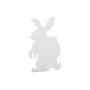 Osterdeko Silhouette Osterhase HOPPEL, weiß, 60cm