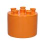 Blumenvase VIVIANNE mit 6 Öffnungen, Dolomit, orange, 14,3cm, Ø17cm