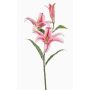 Künstliche Blume Tigerlilie KRAWEL, Eco Collection, pink-rosa-weiß, 85cm, Ø21cm