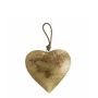 Herz Hänger DORANA aus Metall, Aufhängeseil, gold, Ø17cm