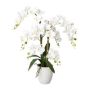 Künstliche Phalaenopsis Orchidee LUKREN im Keramiktopf, Wurzeln, weiß, 65cm