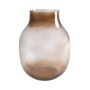 Bauchige Blumenvase RAIDON aus Glas, orange-braun-klar, 26cm, Ø17cm