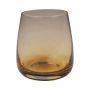 Wasserglas EDELMIRA, orange-braun-klar, 9,5cm, Ø8,5cm