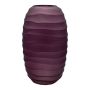 Glas Vase FEDERICA im Wellendesign, violett, 30cm, Ø17cm