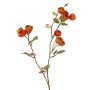 Unechter Kohl-Rosen Zweig LORRAINE, Eco Collection, orange-gelb, 60cm, Ø3cm