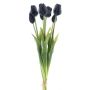 Kunst Tulpenstrauß Mix LONA, schwarz, 45cm, Ø20cm