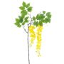 Textilblumen Zweig Blauregen LIANMU, gelb, 140cm