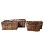 Rattan Pflanzkasten AKANAY, 2 Stück, rechteckig, braun, 30-40cm