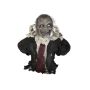 Halloween Dekofigur Zombie / Untoter KUNIBERT, Bewegungs- Soundfunktion, LEDs, 67cm
