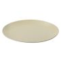 Ovaler Kerzenuntersetzer EMMELINE aus Metall, elfenbein,17x10cm