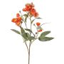 Kunst Eukalyptus Zweig WANARA mit Blüten, orange, 100cm, Ø2-6cm