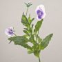 Kunst Stiefmütterchen SILANA, weiß-violett, 30cm, Ø3-6cm