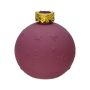 Glas Dekoflasche Weihnachtskugel ZIMA mit Schneeflocken, aubergine-matt, 10,5cm, Ø9,8cm