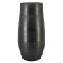 Große Keramik Vase VINKAS mit Maserung, schwarz, 90cm, Ø37cm