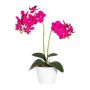 Kunst Phalaenopsis Orchidee FRUXO, Steckstab, Wurzeln, pink, 50cm