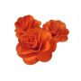 Holzblüten Rosen DELPHINE, 5 Stück, orange, Ø5cm