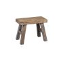 Rechteckiger Holz Schemel ALVE, braun-grau, 25x12x20cm