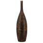 Keramikvase Dekoflasche RODYN mit Rillen, Farbverlauf, gold, 80cm, Ø23cm
