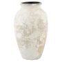 Keramikvase SENTIF mit Struktur, antikweiß, 50cm, Ø26cm