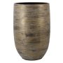 Keramikvase RODYN mit Rillen, Farbverlauf, braun, 50cm, Ø32cm