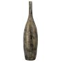 Keramikvase Dekoflasche RODYN mit Rillen, Farbverlauf, braun, 120cm, Ø29cm