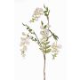 Künstlicher Blauregen Zweig SOULA mit Blüten, weiß, 80cm, Ø7-8cm
