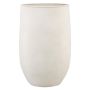 Pflanzvase SOLIM, Reliefmuster, Keramik, weiß, 50cm, Ø32cm