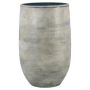 Pflanzvase SOLIM, Reliefmuster, Keramik, blau-grau, 50cm, Ø32cm