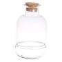 Glas Pflanzen Terrarium CORBINIAN mit Korkdeckel, recycelt, klar, 25cm, Ø14cm