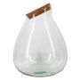 Aufbewahrungsglas ELULY mit Korkdeckel, recycelt, klar, 45cm, Ø34cm